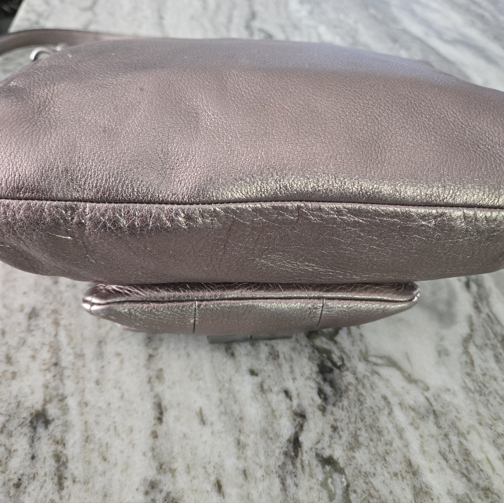 Coach Metallic Leather Shoulder Bag - Picture 6 of 9